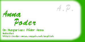 anna poder business card